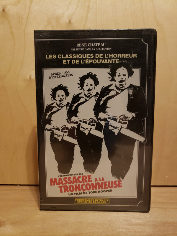 Texas Chainsaw Massacre VHS Tape France Rene Chateau Solid White Line
