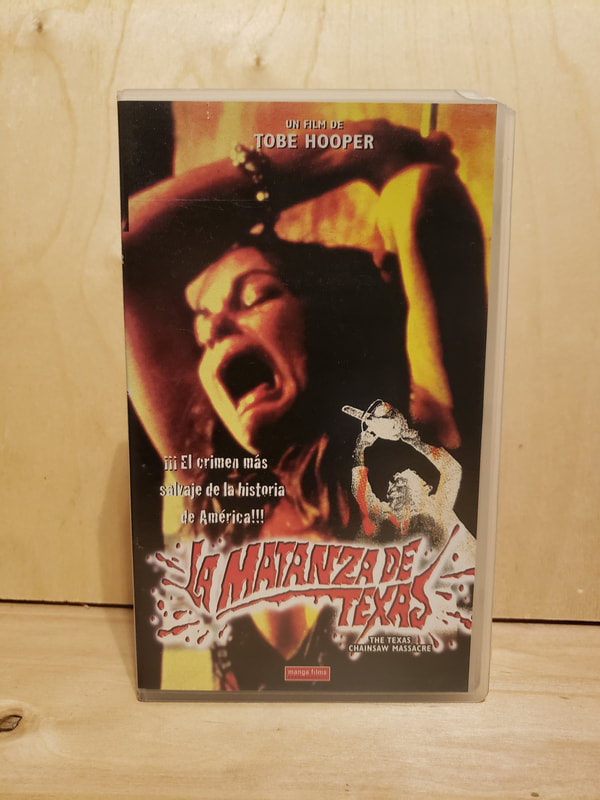 Texas Chainsaw Massacre VHS Tape Spain Manga Pam