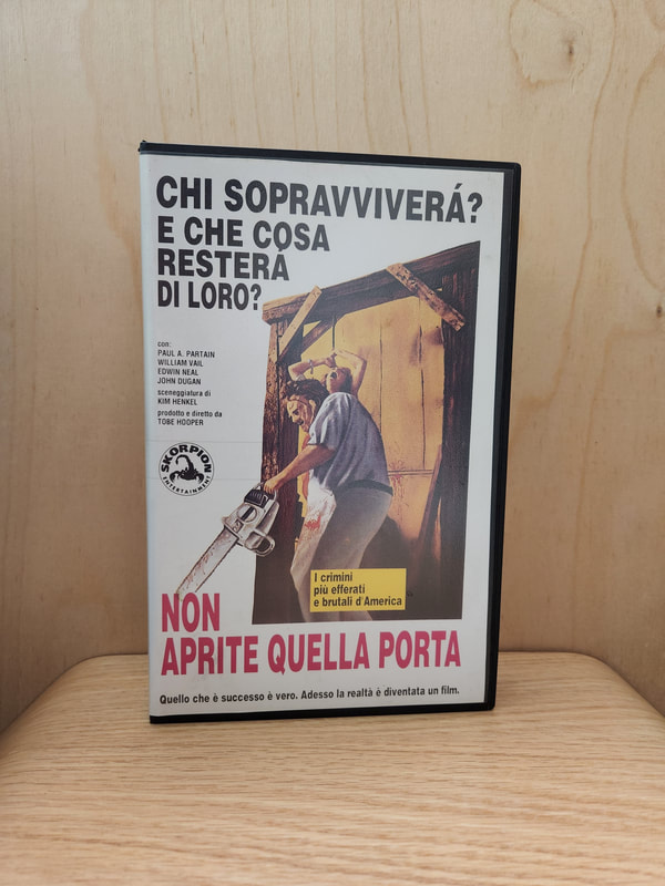 Texas Chainsaw Massacre VHS Tape Italian Import Skorpion
