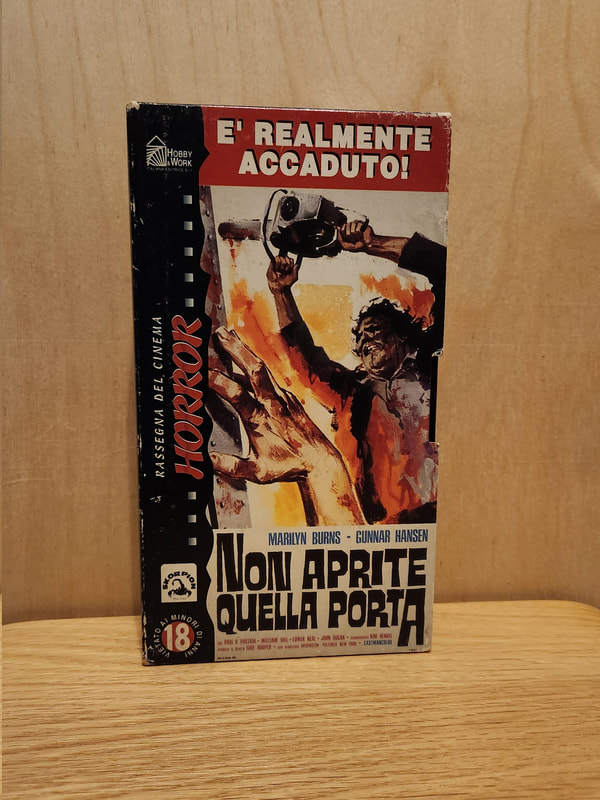 The Texas Chainsaw Massacre VHS Tape Italian Skorpion Slipcover